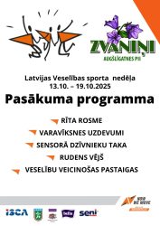 Latvijas Veselības sporta nedēļas 2025 pasākumu afišas - LTSA, Latvijas Tautas Sporta Asociācija