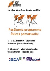 Latvijas Veselības sporta nedēļas 2025 pasākumu afišas - LTSA, Latvijas Tautas Sporta Asociācija