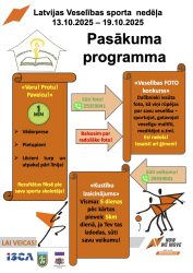 Latvijas Veselības sporta nedēļas 2025 pasākumu afišas - LTSA, Latvijas Tautas Sporta Asociācija