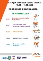 Latvijas Veselības sporta nedēļas 2025 pasākumu afišas - LTSA, Latvijas Tautas Sporta Asociācija