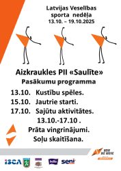 Latvijas Veselības sporta nedēļas 2025 pasākumu afišas - LTSA, Latvijas Tautas Sporta Asociācija