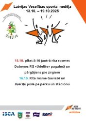 Latvijas Veselības sporta nedēļas 2025 pasākumu afišas - LTSA, Latvijas Tautas Sporta Asociācija