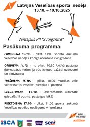 Latvijas Veselības sporta nedēļas 2025 pasākumu afišas - LTSA, Latvijas Tautas Sporta Asociācija