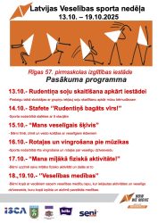 Latvijas Veselības sporta nedēļas 2025 pasākumu afišas - LTSA, Latvijas Tautas Sporta Asociācija
