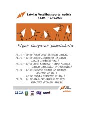 Latvijas Veselības sporta nedēļas 2025 pasākumu afišas - LTSA, Latvijas Tautas Sporta Asociācija