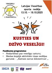 Latvijas Veselības sporta nedēļas 2025 pasākumu afišas - LTSA, Latvijas Tautas Sporta Asociācija