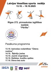 Latvijas Veselības sporta nedēļas 2025 pasākumu afišas - LTSA, Latvijas Tautas Sporta Asociācija