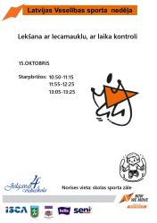Latvijas Veselības sporta nedēļas 2025 pasākumu afišas - LTSA, Latvijas Tautas Sporta Asociācija