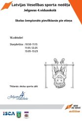 Latvijas Veselības sporta nedēļas 2025 pasākumu afišas - LTSA, Latvijas Tautas Sporta Asociācija