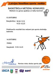 Latvijas Veselības sporta nedēļas 2025 pasākumu afišas - LTSA, Latvijas Tautas Sporta Asociācija