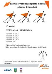 Latvijas Veselības sporta nedēļas 2025 pasākumu afišas - LTSA, Latvijas Tautas Sporta Asociācija