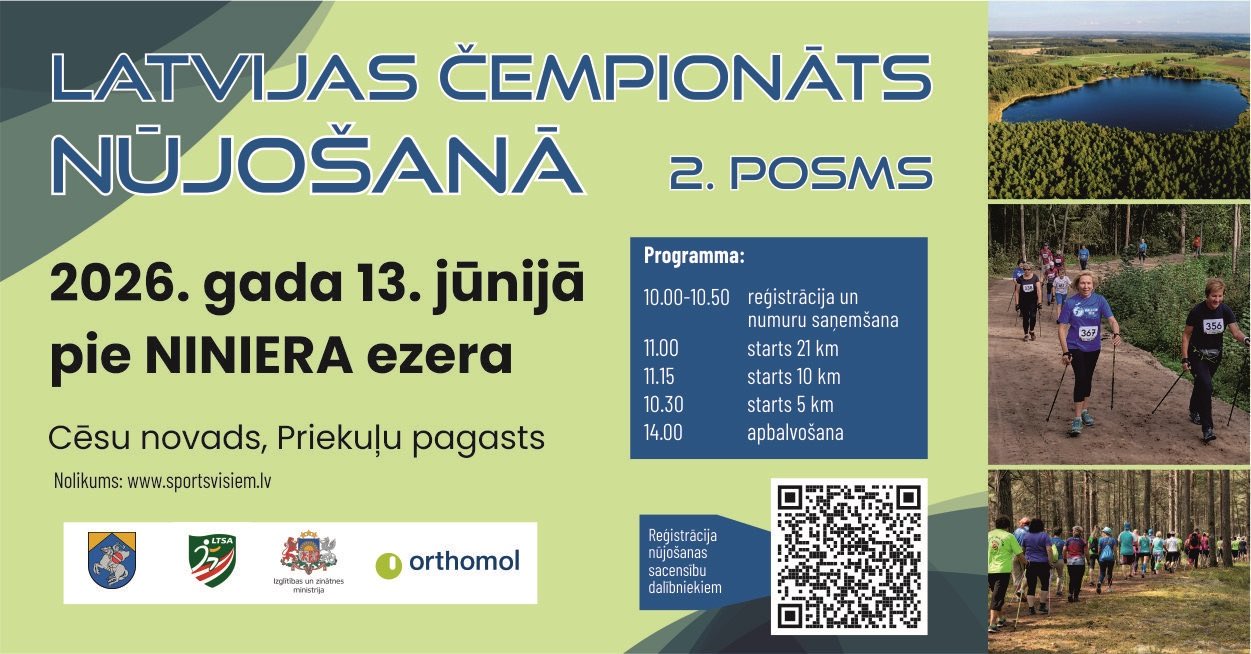 Latvijas čempionāts nūjošanā – 2.posms Cēsīs - LTSA, Latvijas Tautas Sporta Asociācija