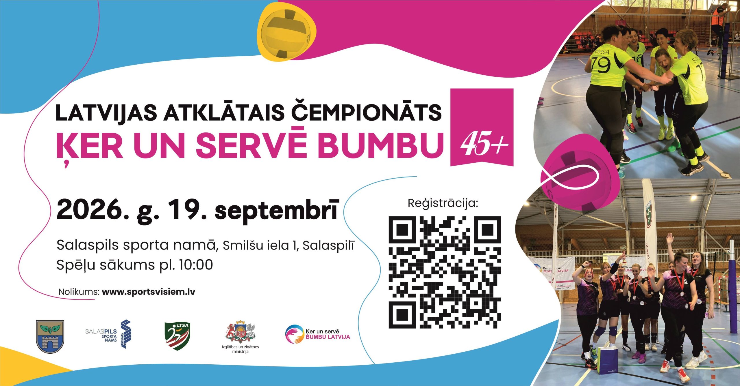 LATVIJAS ATKLĀTAIS ČEMPIONĀTS ĶER UN SERVĒ BUMBU 45+ - LTSA, Latvijas Tautas Sporta Asociācija