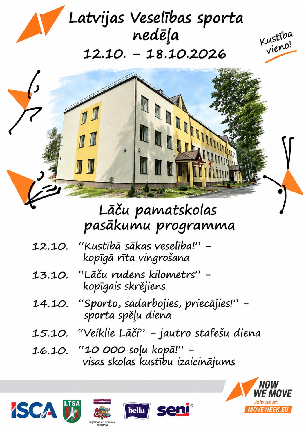 Latvijas Veselības sporta nedēļas 2026 pasākumu afišas - LTSA, Latvijas Tautas Sporta Asociācija
