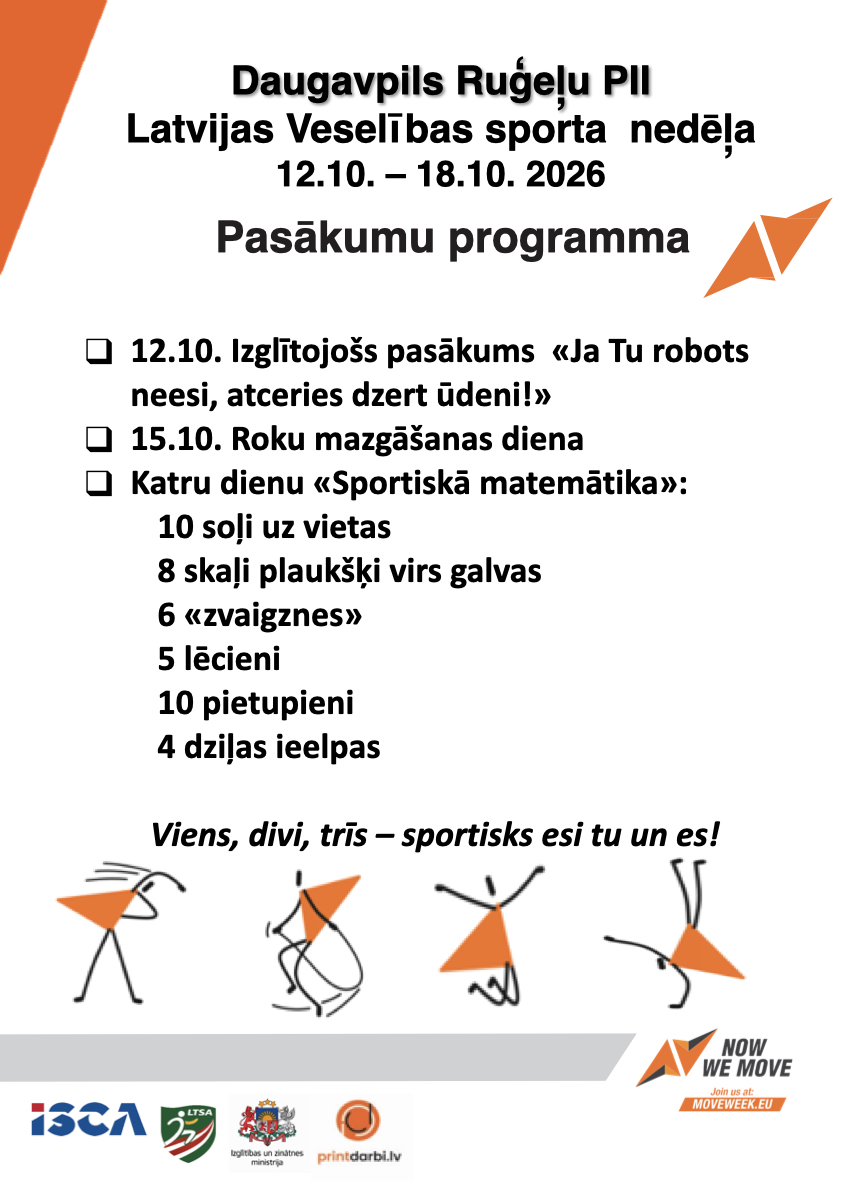 Latvijas Veselības sporta nedēļas 2026 pasākumu afišas - LTSA, Latvijas Tautas Sporta Asociācija
