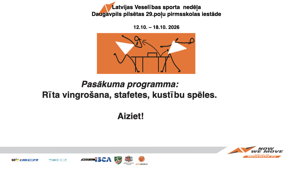 Latvijas Veselības sporta nedēļas 2026 pasākumu afišas - LTSA, Latvijas Tautas Sporta Asociācija