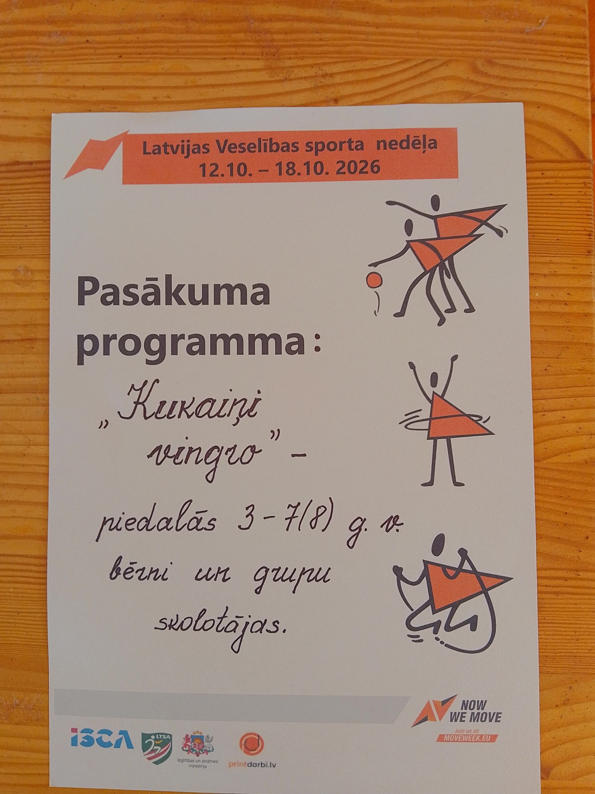 Latvijas Veselības sporta nedēļas 2026 pasākumu afišas - LTSA, Latvijas Tautas Sporta Asociācija