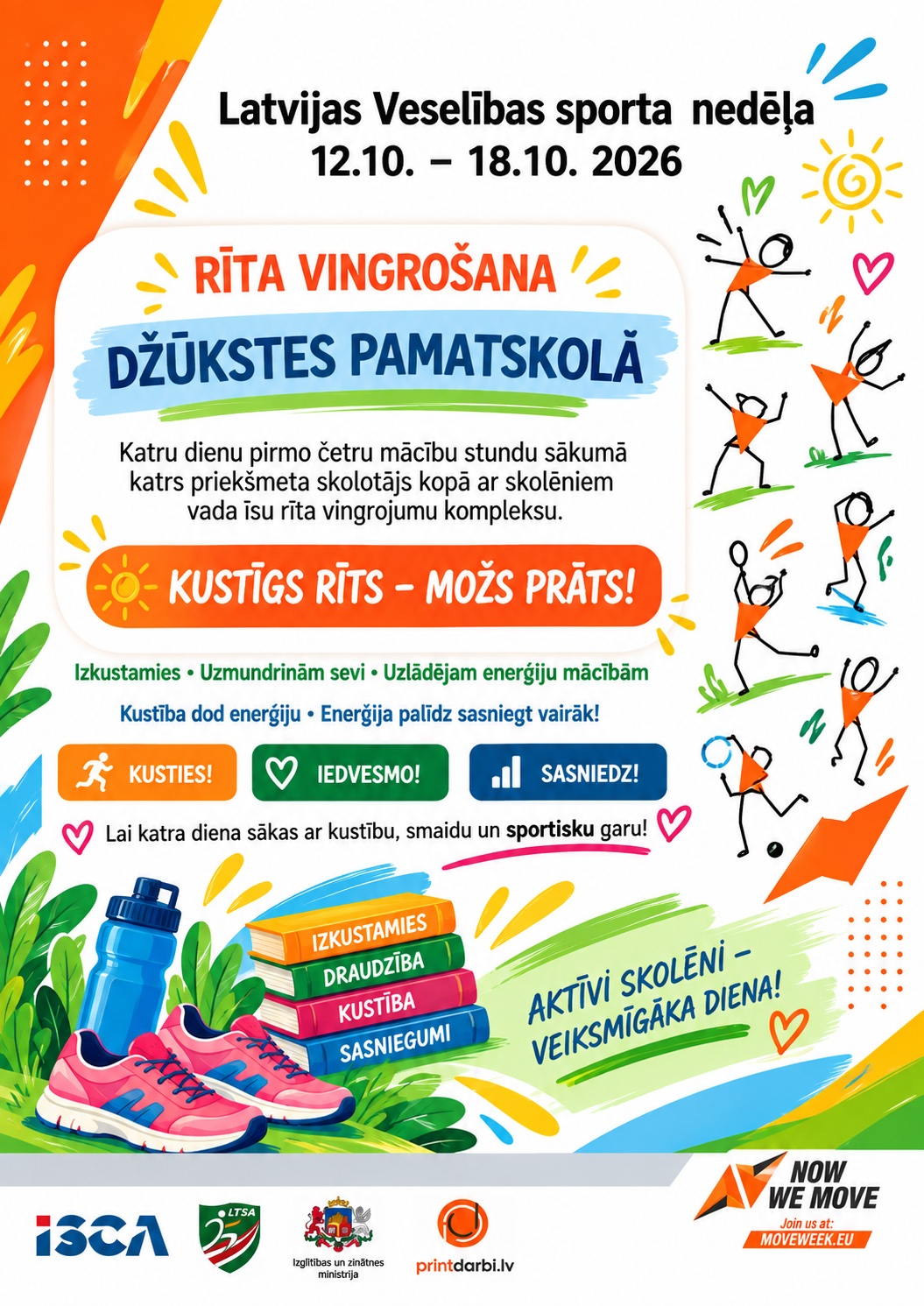 Latvijas Veselības sporta nedēļas 2026 pasākumu afišas - LTSA, Latvijas Tautas Sporta Asociācija