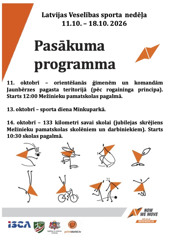 Latvijas Veselības sporta nedēļas 2026 pasākumu afišas - LTSA, Latvijas Tautas Sporta Asociācija
