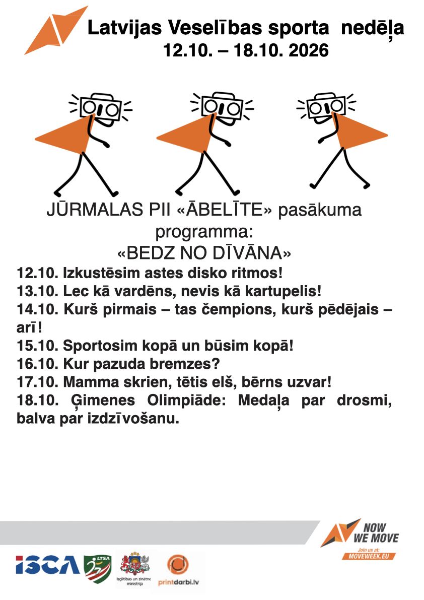 Latvijas Veselības sporta nedēļas 2026 pasākumu afišas - LTSA, Latvijas Tautas Sporta Asociācija