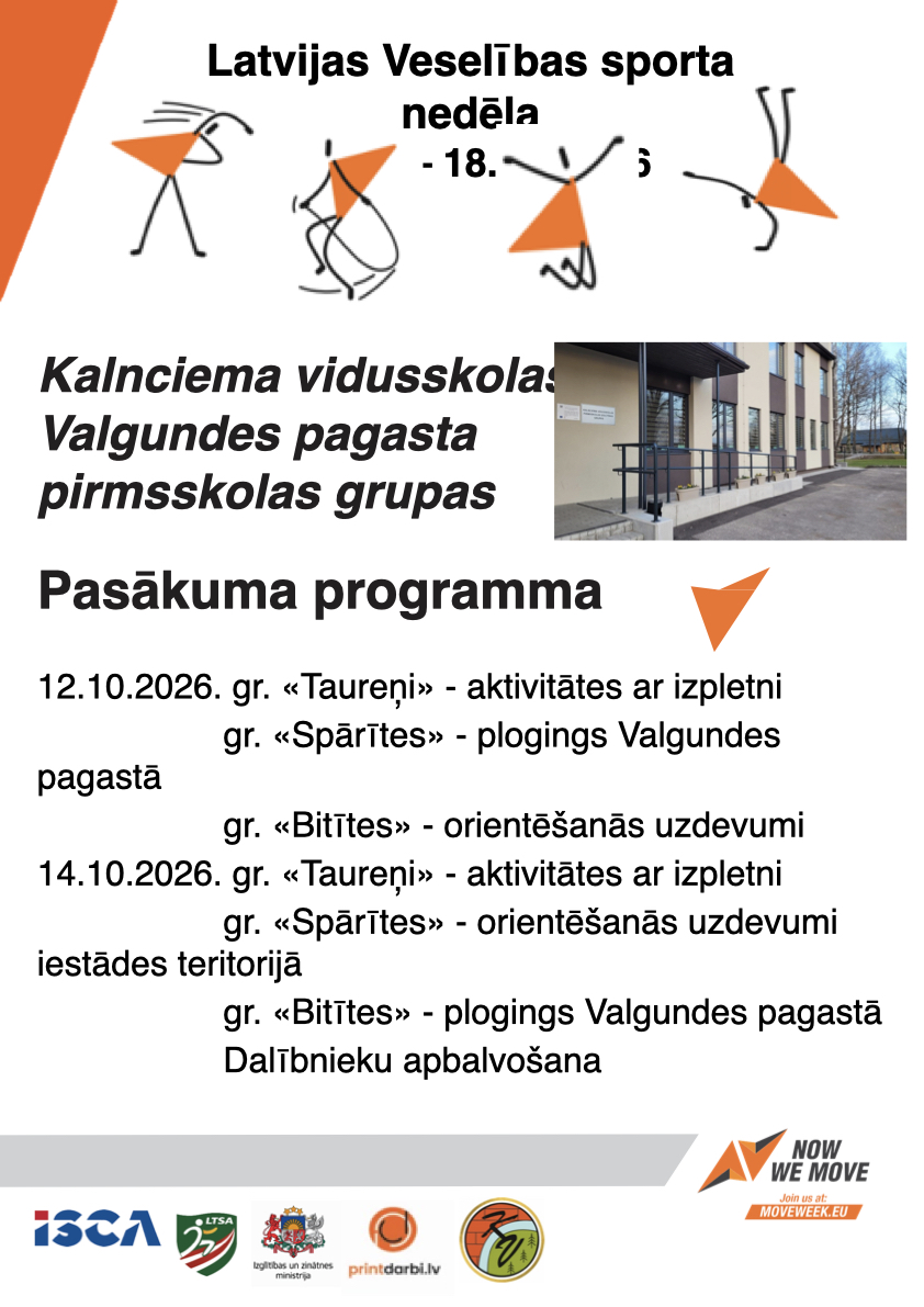 Latvijas Veselības sporta nedēļas 2026 pasākumu afišas - LTSA, Latvijas Tautas Sporta Asociācija