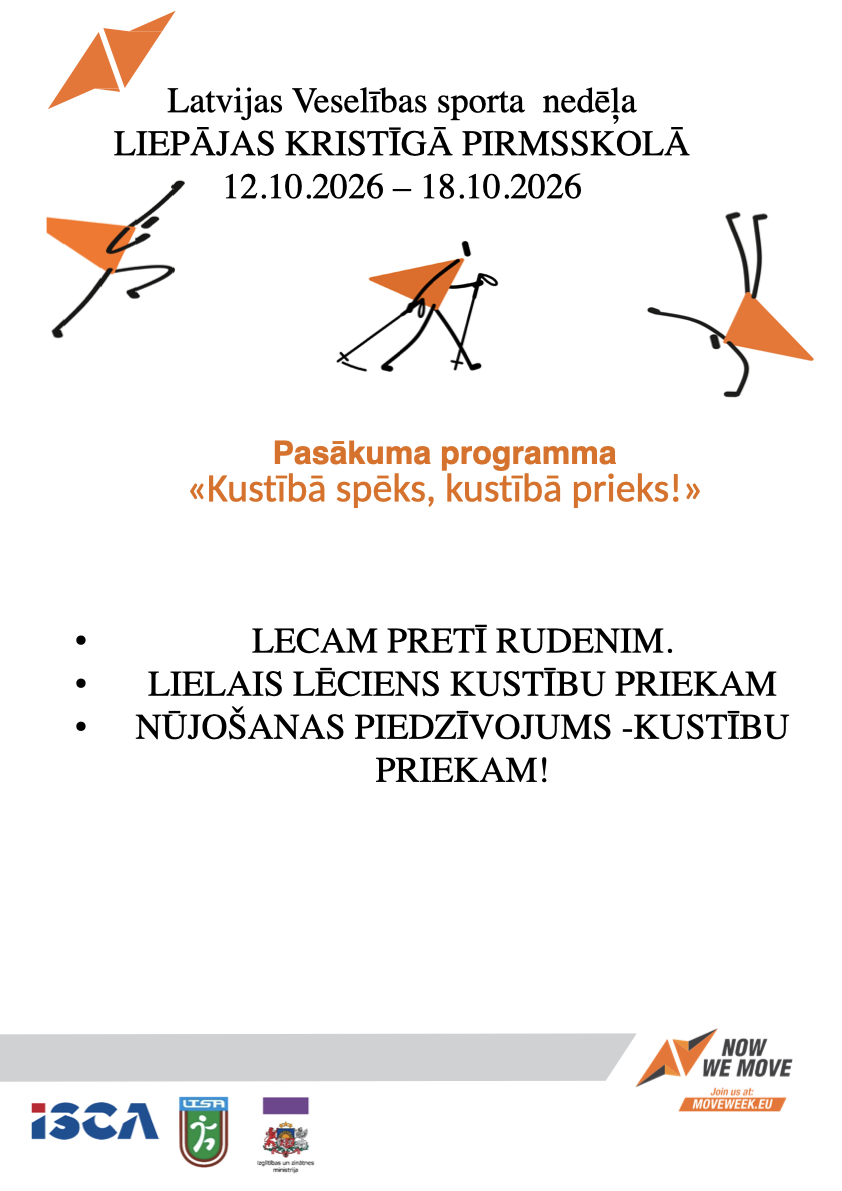 Latvijas Veselības sporta nedēļas 2026 pasākumu afišas - LTSA, Latvijas Tautas Sporta Asociācija