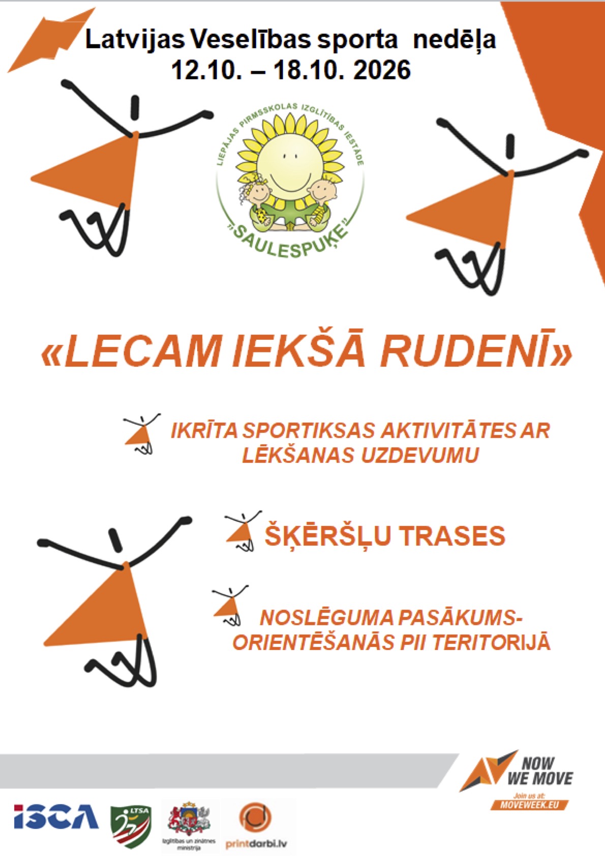 Latvijas Veselības sporta nedēļas 2026 pasākumu afišas - LTSA, Latvijas Tautas Sporta Asociācija