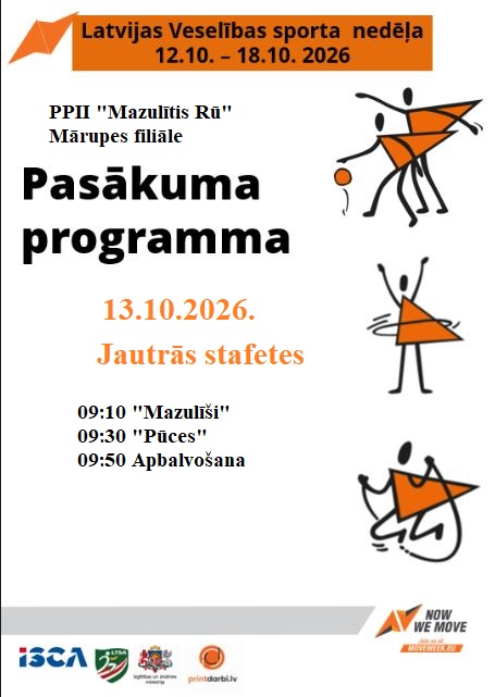 Latvijas Veselības sporta nedēļas 2026 pasākumu afišas - LTSA, Latvijas Tautas Sporta Asociācija