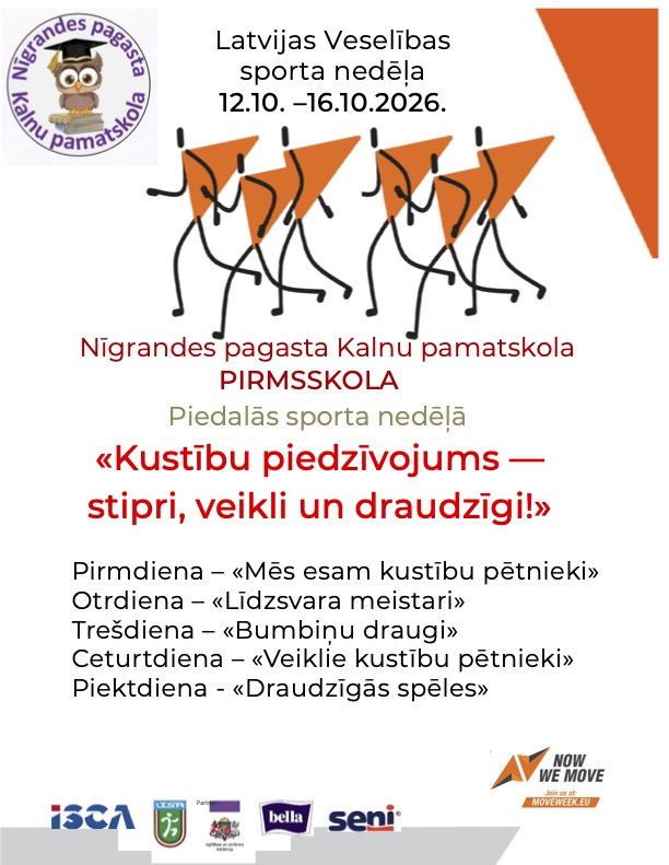 Latvijas Veselības sporta nedēļas 2026 pasākumu afišas - LTSA, Latvijas Tautas Sporta Asociācija