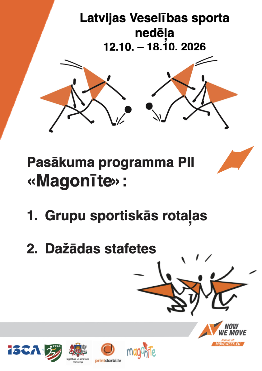 Latvijas Veselības sporta nedēļas 2026 pasākumu afišas - LTSA, Latvijas Tautas Sporta Asociācija