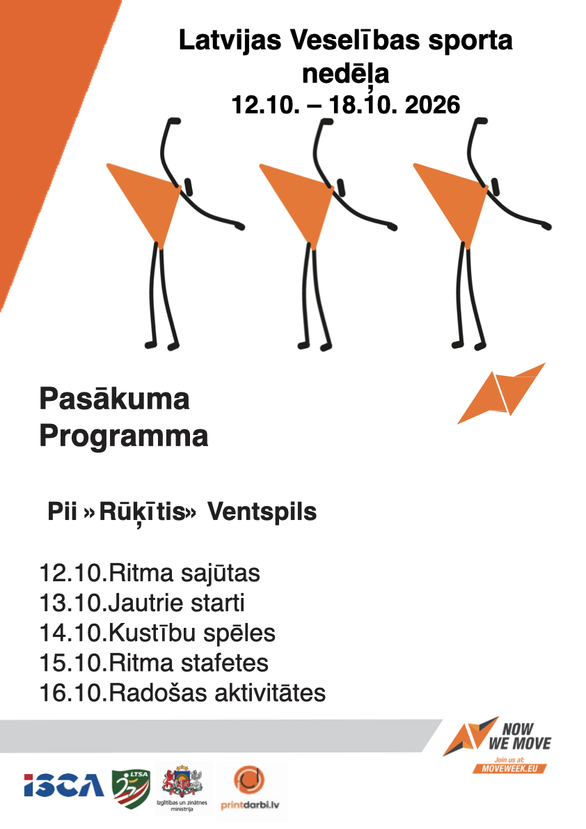 Latvijas Veselības sporta nedēļas 2026 pasākumu afišas - LTSA, Latvijas Tautas Sporta Asociācija