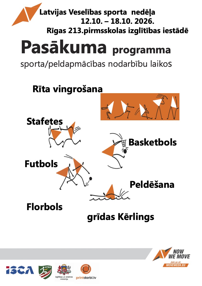 Latvijas Veselības sporta nedēļas 2026 pasākumu afišas - LTSA, Latvijas Tautas Sporta Asociācija
