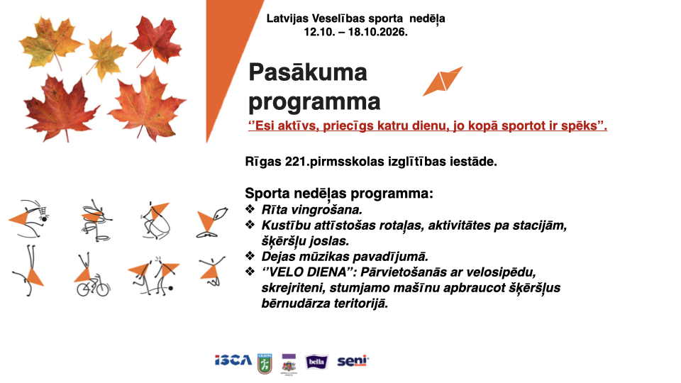 Latvijas Veselības sporta nedēļas 2026 pasākumu afišas - LTSA, Latvijas Tautas Sporta Asociācija