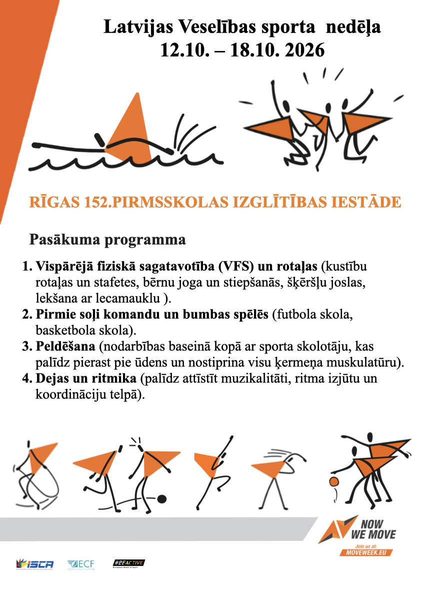 Latvijas Veselības sporta nedēļas 2026 pasākumu afišas - LTSA, Latvijas Tautas Sporta Asociācija