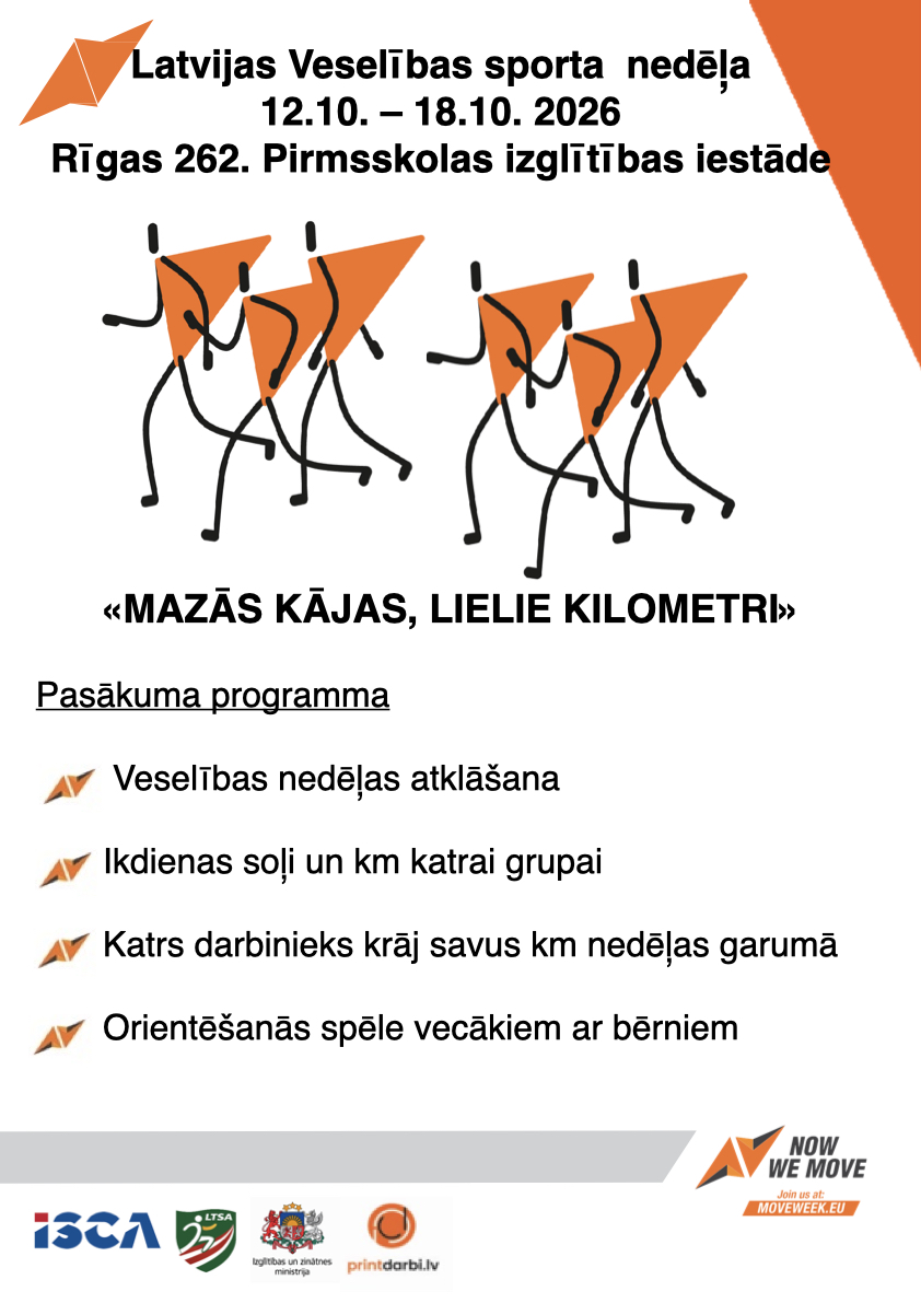 Latvijas Veselības sporta nedēļas 2026 pasākumu afišas - LTSA, Latvijas Tautas Sporta Asociācija