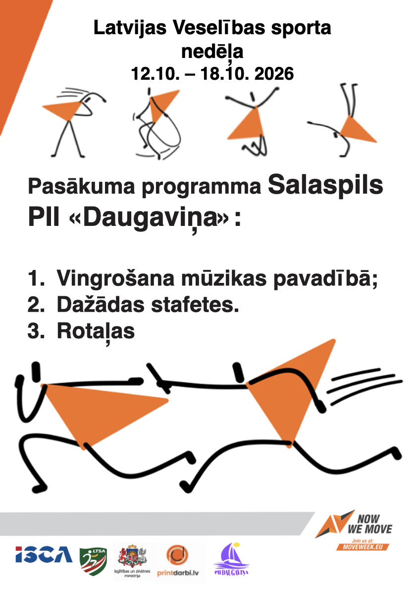Latvijas Veselības sporta nedēļas 2026 pasākumu afišas - LTSA, Latvijas Tautas Sporta Asociācija