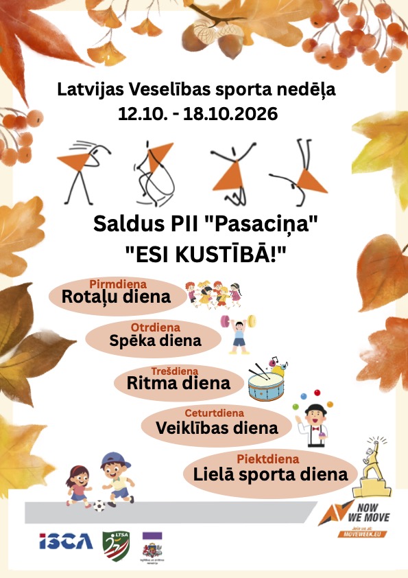 Latvijas Veselības sporta nedēļas 2026 pasākumu afišas - LTSA, Latvijas Tautas Sporta Asociācija