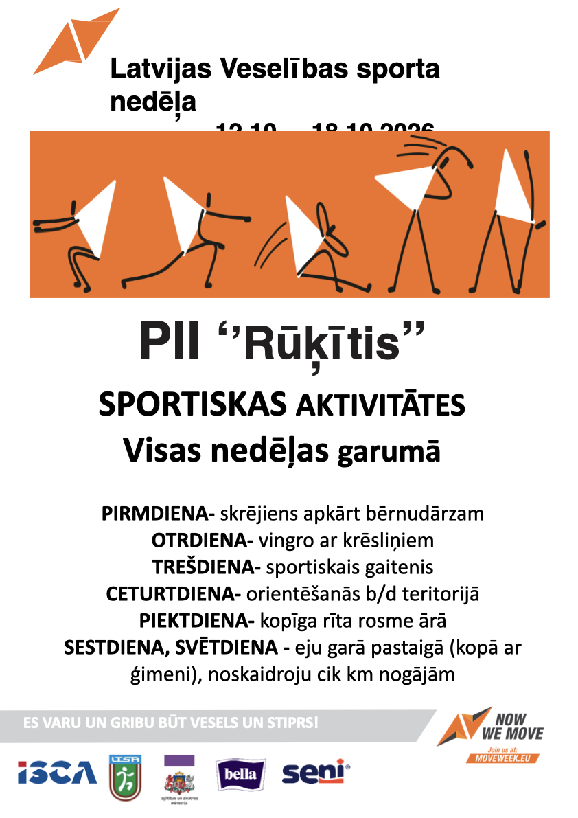 Latvijas Veselības sporta nedēļas 2026 pasākumu afišas - LTSA, Latvijas Tautas Sporta Asociācija