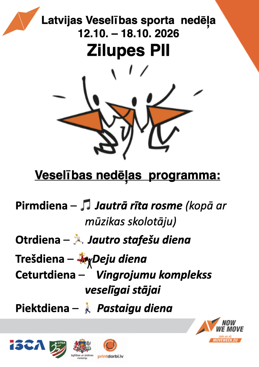 Latvijas Veselības sporta nedēļas 2026 pasākumu afišas - LTSA, Latvijas Tautas Sporta Asociācija