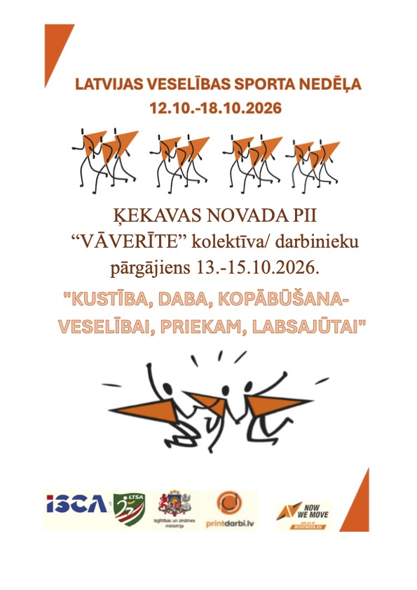 Latvijas Veselības sporta nedēļas 2026 pasākumu afišas - LTSA, Latvijas Tautas Sporta Asociācija
