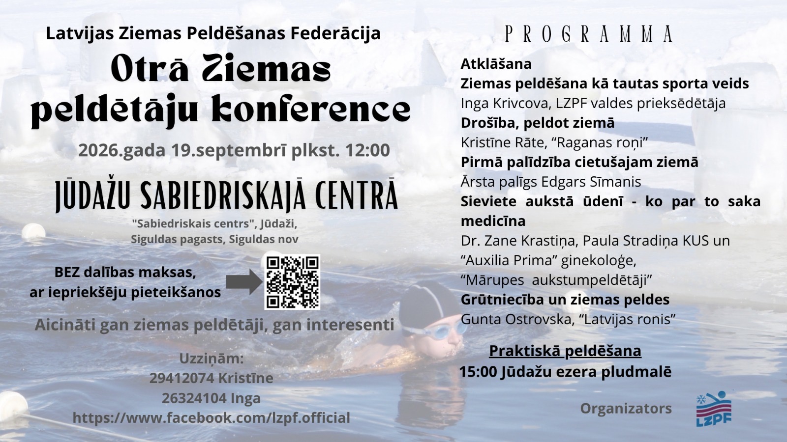 Otrā ziemas peldētāju konference Jūdažos 19.09.2026 - LTSA, Latvijas Tautas Sporta Asociācija